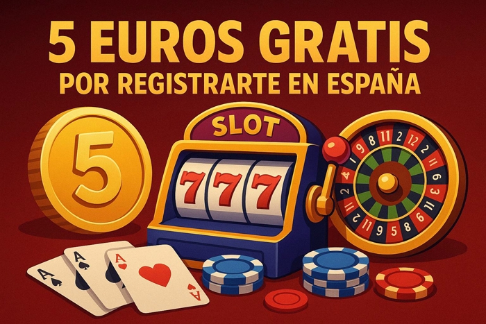 5 euros gratis por registrarte en casinos online en España