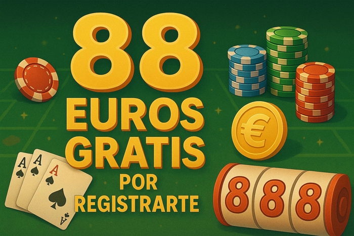 88 euros gratis por registrarte en casinos online en España