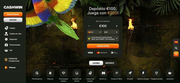 Casino online Cashwin reseña, bonos en España